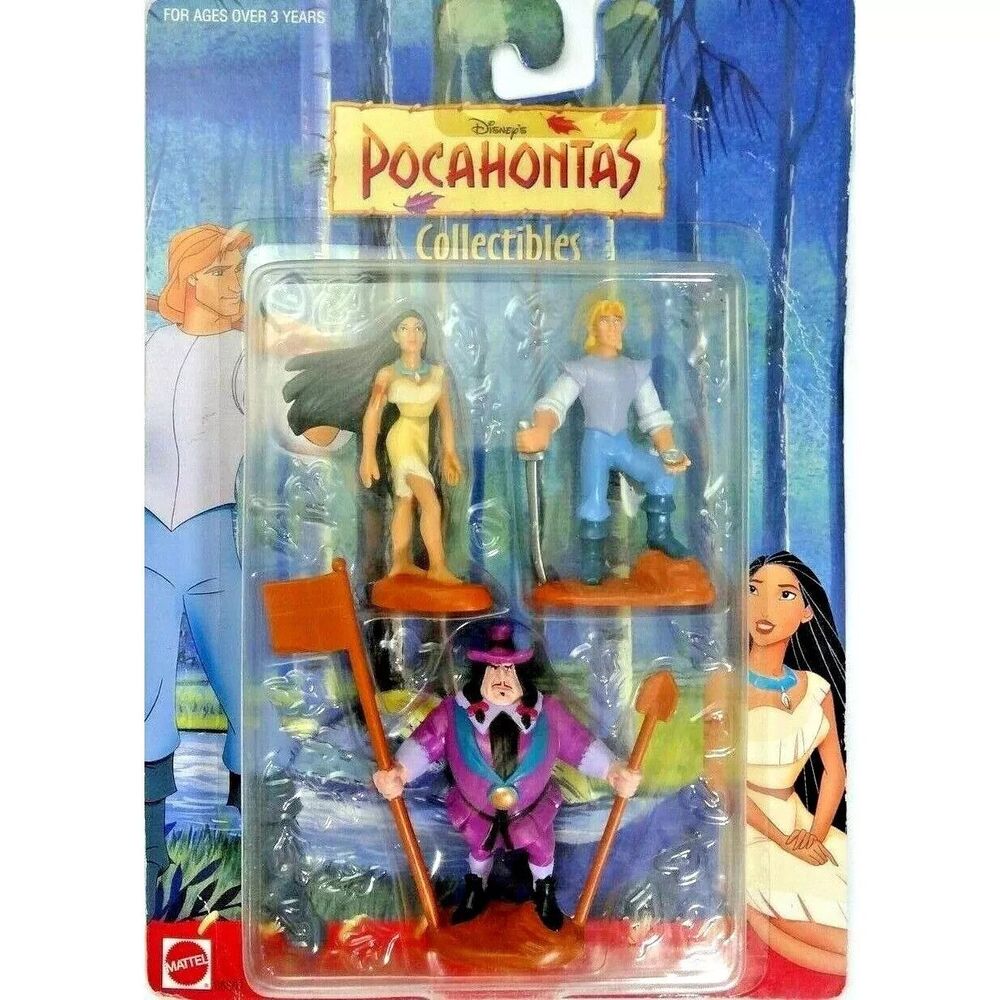 Disney Pocahontas 1995 Set of 3 Figurines John Smith Ratcliff Collectible Gift